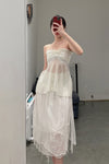 SWAYING/KNIT Bow Tube Top White SW22SST01 PS47